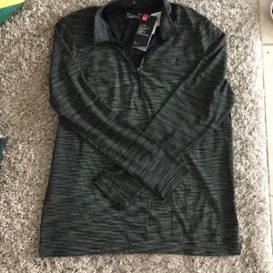 Under armour heat gear 3/4 zip neck dri fit size L